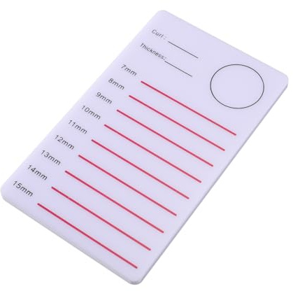 Ipetboom Acryl Wimpernverlängerungshalter 5mm Wimpernverpflanzungspalette für Lash Extensions Zuhause Transparente Wimpernpalette mit Zahlenmarkierung Langlebig und Leicht
