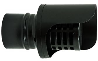 ALLINOX Kit Tubi Canna Fumaria 80 mm Per Stufa a Pellet In Acciaio Nero Antigraffio Canale Impianto Uscita Fumi Componenti Da Interno MADE IN ITALY (TERMINALE PELLET)