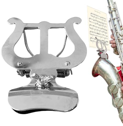 Lyre Notenhalter - Posaune Notenklammer, verstellbare Blasinstrumente | Posaune | Doppelmechanik, Musikinstrumentenzubehör für Trompete, Posaune