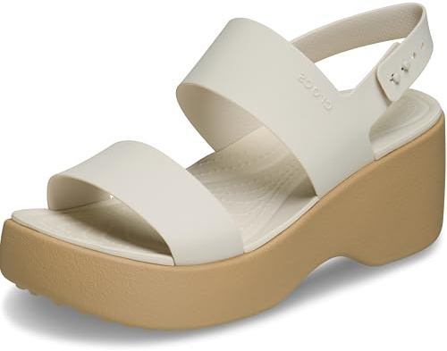 Crocs Brooklyn Sky Sandales à talons pour femme, frappé/noix de cajou, pointure 42, Noix de cajou Frappé, 41/42 EU