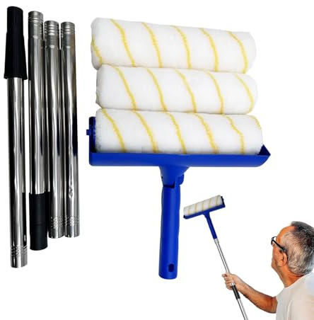 Rodillos Para - Juego De Herramientas De Pintura,Aplicador Cómodo Con Mango Extensible Para Renovación De Habitaciones Proyectos De Arte Muebles Espacios Comerciales Mejoras Del Hogar