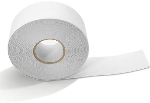 Weichsockelleiste selbstklebend 10 m, PVC Abschlussleiste für Küchenarbeitsplatte & Badezimmer, flexible Sockelleiste & Dichtungsband, selbstklebende Fußleisten Wandabschluss (Weiß)
