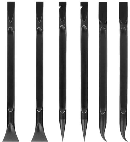 6Pcs Crevice Cleaning Tool, Non-Scratch Plastic Scraper Tool, Multi-Purpose Pen-Shaped Scraper, Car Detailing Brush Set for Clean Small Narrow Spaces and Gaps, Remove Stickers Labels Oil Stains Dirt