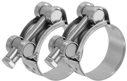 PATIKIL 36-39mm T-Bolt Hose Clamp, 2 Pack Intercooler Pipe Tube Clamps 304 Stainless Steel Radiator Hose Clamp for 1.42-1.54 Pipe