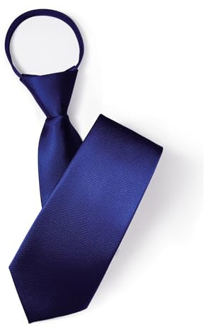 HISDERN krawatten für herren Vorgebundene Verstellbare Krawatten mit Reißverschluss Einfarbiger Klassische Formal Business Hochzeit Schule