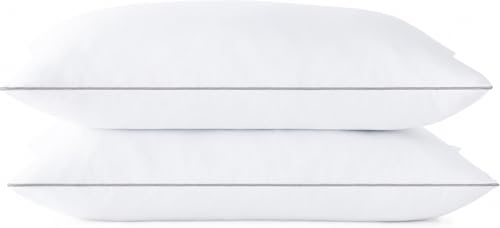 NORA HOME Almohadas Pack 2 40x90 de Fibra para Dormir, Relleno 3D Virgen Hueca Siliconada, Firmeza Media para Cuello y Cabeza, Microfibra Peinada Tacto Melocotón, Transpirables y Confortables - Suite