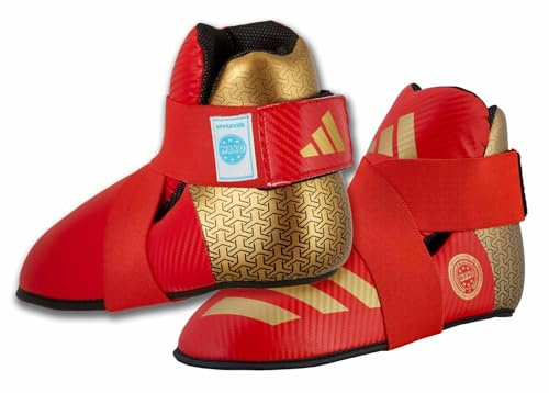 adidas Pro Comfort Kickboxing Fußschutz mit WAKO Label | Fußschoner für Kinder und Erwachsene | Geeignet für Training und Wettkampf | Fußschützer für Schuhgröße 34 - 49