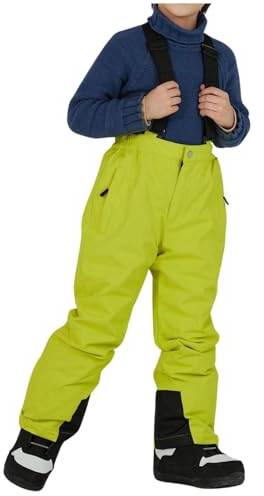Generisch Traje de nieve para niña, pantalones de esquí de invierno, pantalones cálidos para la nieve para niños, actividades al aire libre, verde, 13