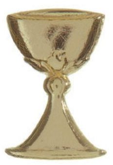 Verzierornament Kelch 35/25mm (Gold)