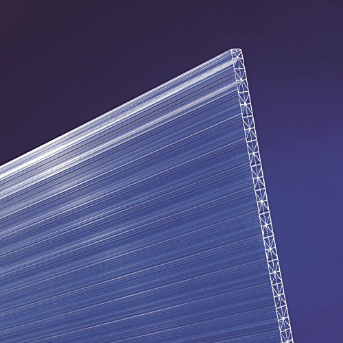 Polycarbonat Stegplatten 16 mm X-Struktur klar (2500 x 1200 x 16 mm)