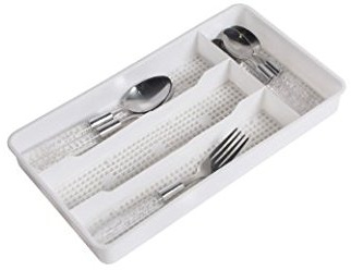 Plusysee Minimalist White Cutlery Tray