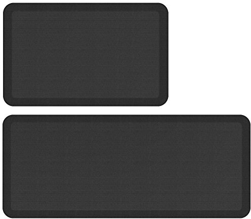 NewLife by GelPro Designer Comfort Mat Bundle -20 x 32 and 20 x 48, Charcoal