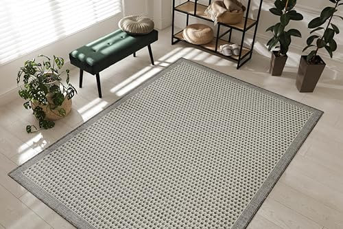 andiamo In- und Outdoor Teppich wetterfest Savannah - Teppich Wohnzimmer im schlichten Design auch einsetzbar als Küchenteppich, Balkon Teppich oder Teppich Schlafzimmer, 200 x 285 cm Braun