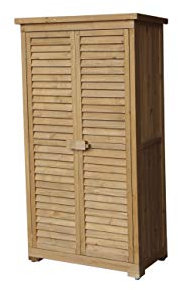 Gardiun KNH1105 - Caseta Armario Emmy 87x46,5x160 cm Madera para Exterior