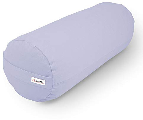 VIAVITO Organic Cotton Buckwheat Filled Yoga Bolster