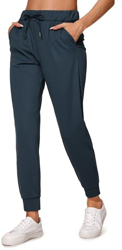 CRZ YOGA Mujer Pantalones de Chándal con Cordón Pantalones Deportivos de Tobillo con Bolsillos Laterales True Navy 38