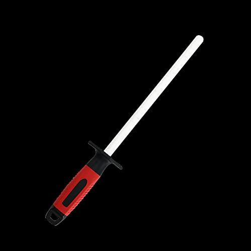 Professional 10 Inch Ceramic Sharpening Rod with Diamond Stone for Home Kitchen Stainless Steel Knife Sharpener Tool Blade