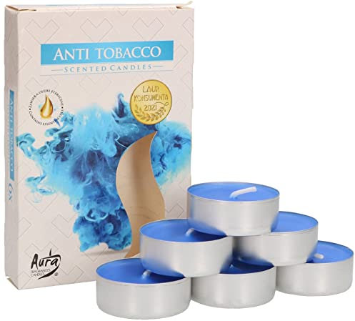 KOTARBAU® 6 x Velas de té, Velas aromáticas, Velas antitabaco, Vela antiolor a tabaco, Velas para fumadores, 4 horas de combustión, Velas de té pequeñas, Velas de te, 6 unidades
