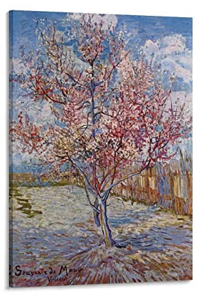 Vincent Van Gogh – Pfirsichbaum in Blüte (in Erinnerung an Mauve) Poster, dekoratives Gemälde, Leinwand, Wandkunst, Wohnzimmer, Schlafzimmer, Gemälde, 30 x 45 cm