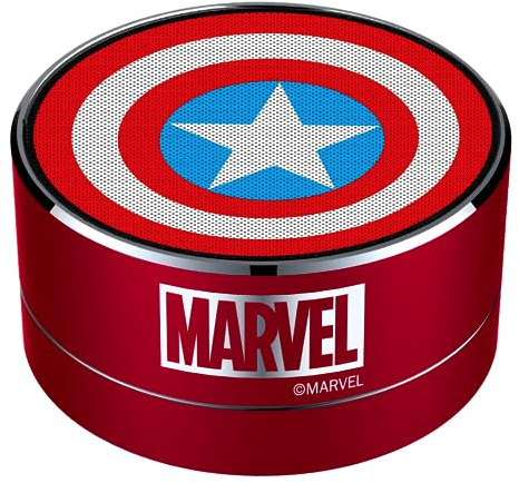 ERT GROUP bluetooth speaker Marvel Model Captain America 001, 3W portable speaker, Built-in microphone and FM radio, Micro SD card slot, Rechargeable battery