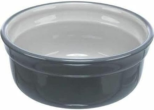 TRIXIE Skål, keramik, 0,6 l/Ø 15 cm, grå/ljusgrå – 24411