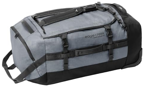 Eagle Creek Cargo Hauler Reisetasche mit Rollen 110L I Mit Rollen für unwegsames Gelände I Extrem robuste Rolling Duffel mit Rucksack-Tragefunktion I 110L Volumen I Charcoal