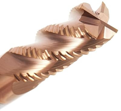 ZINCOO HRC55 3/4 Flöten Schruppen Schaftfräser Feine Pitch Zähne Aluminium Stahl Bearbeitung Fräser Beschichtung Niedrig Geschwindigkeit Metall Werkzeug D4-D20 (Size : 5PCS, Color : 4F_D12X100L)