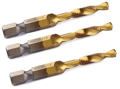 DOITOOL Bohrerset 6-teilig Kurze Bohrer Titanbeschichtete Präzisions-hss-bohrer Für Die Bautechnik