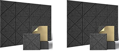 LLKOZN Lot de 24 plaques acoustiques pour isolation phonique, pour le traitement acoustique, la décoration sur le mur, , etc