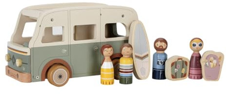 Little Dutch 7125 FSC Holz Auto Vintage Camper Bus inkl. Spielfiguren