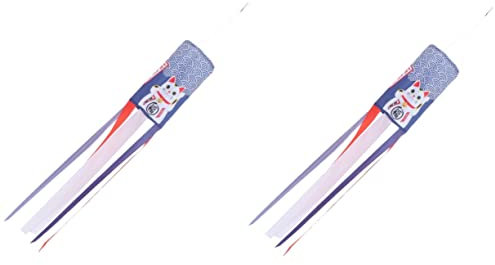 BESPORTBLE Außendekoration 2St Japanische Windpfeifenflagge Außenhausdekoration Frühlingsdekorationen Flaggen Ornament Gartenwindsackfahne Dekorationen im japanischen Stil im Freien Feder