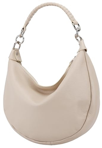 SH Leder Echtleder Damen Halbmondförmige Tasche stylisch bananentasche Umhängetasche Leder 30x22cm Mina G668