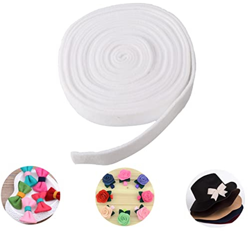 HOODANCOS Wollfilzband in Weiß Umweltfreundliches Bastelmaterial Für Weihnachtsdekoration Diy-projekte Schleifen Kränze Und Applikationen