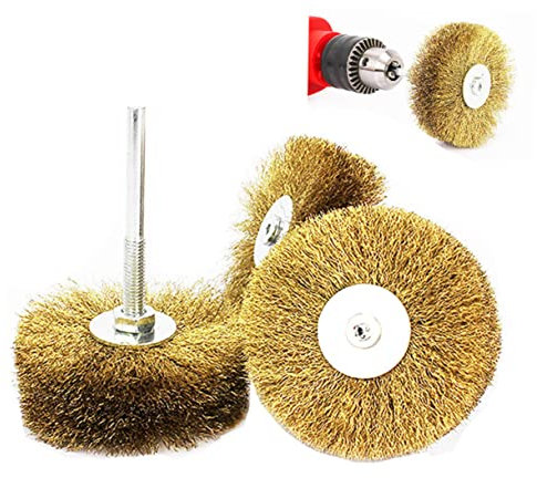 FUNOMOCYA Steel Wire Flower Head Polishing Wheel Brush for Accessory Wire Brush Drill Attachment Sanding Tool for Grinder