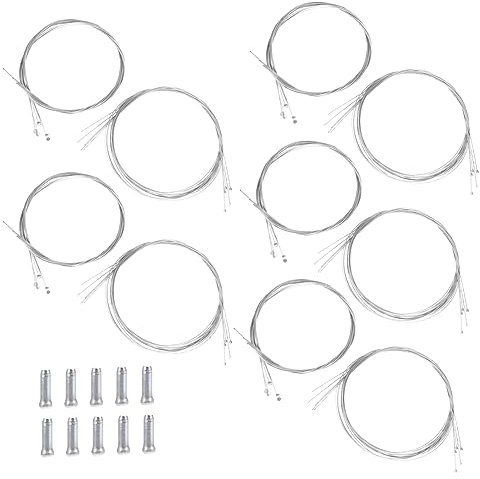 MUSISALY Verzinktem Aluminium Fahrrad Kabel Set 5 Pack Bike Umwerfer Und Shifter Kabel Mit Enden Für Straße