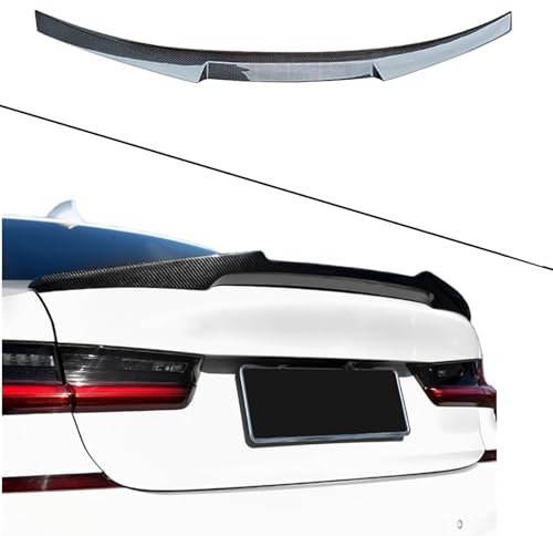 JGQFB Kompatibel mit BMW 3er G20 G28 2020-2024, aerodynamischer Heckspoilerdeckel aus ABS-Kunststoff,Glossy Black