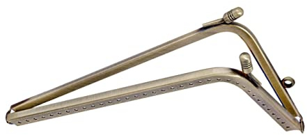 Marco de Cierre L de Hierro de 16, 5cm para Monedero y Bolso | Ligero y Fácil de Instalar, Acabado Brillante, Manualidades de Bolsos y Carteras
