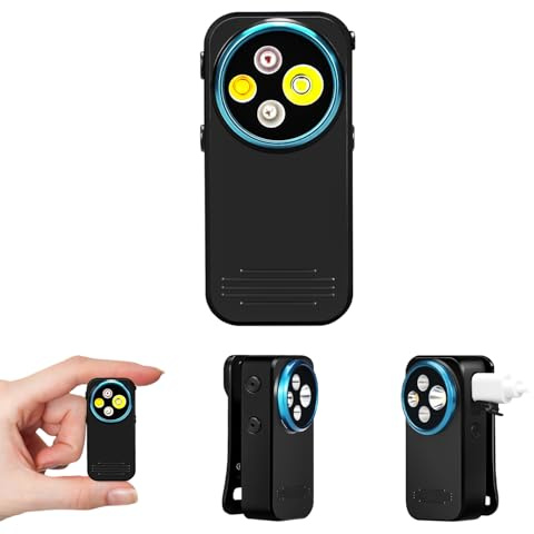 BSTGEKELY Torcia elettrica EDC, 530 lumen, ricaricabile, con ricarica di tipo C, combina proiettore, faretto e UV, dotata di cavo di ricarica e manuale di istruzioni (nero)