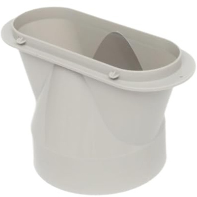 perfk Adattatore per finestra con raccordo per tubo di scarico del condizionatore d', bocca piatta, facile da installare, raccordo per tubo di, 21.5x13 Cm