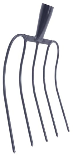 Milisten Forchetta in Ferro Multifunzionale, Forchetta Agricola Pratica Per Erba, Utensile Portatile Robusto Per La Manutenzione Di Prati e Terreni Rurali