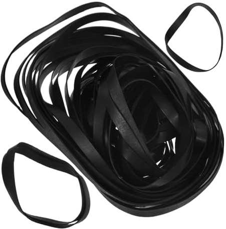 SMASOLO 50pcs Versatile Rubber Belt Flat Tape Recorder Replacement Belts for Cassette Players Dvd Drives Video Machines Durable Stable Traction Noise Reducing