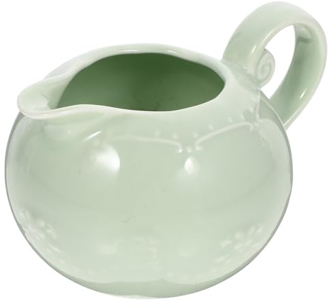 DECOMELODY Jarra Pequeña para Café con Asa Lechera para Salsas y Jarra de Verde para Hogar Restaurante y Cafetería Fácil de Limpiar y Elegante