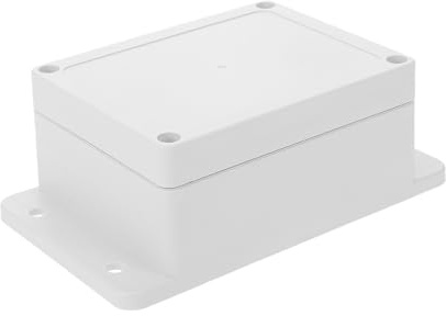 NIYANGLE Abs Plastic Outdoor Monitor Terminal Box with Ears for Easy Installation Lithium Battery Housing Junction Box Weatherproof Electrical Enclosure for Outdoor Monitoring Devices