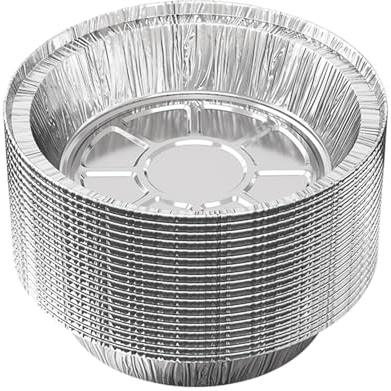 Fundas para Freidoras de Aire - 50 Piezas De Láminas De Aluminio - Fundas Redondas Impermeables al para Cestas de Vapor | para Hornear Vaporera Tostadora Horno Cocina
