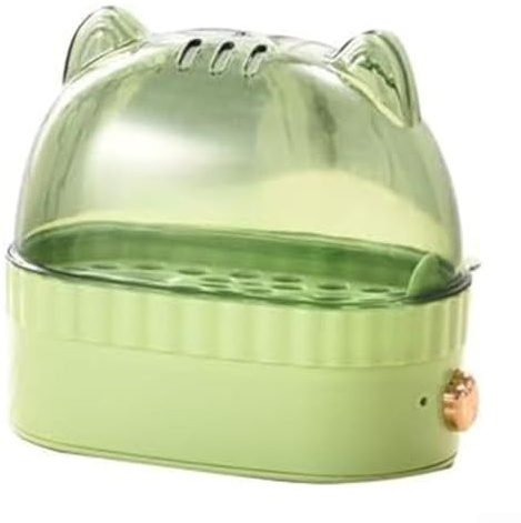 GLFLOW Cuiseur à œufs pour œufs durs avec arrêt automatique, cuiseur à œufs en plastique pour 2 œufs, appareil de cuisine compact en rose ou vert (vert)