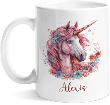 Tekoppar humor keramisk mugg vit havsblomma stor med handtag kaffekoppar för dam kollega dekorera 330 ml