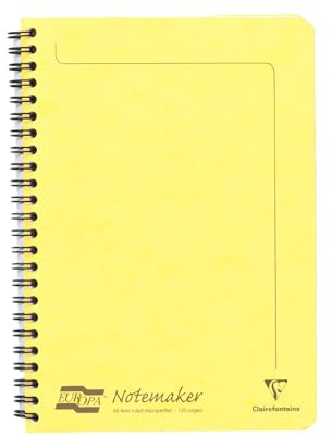 Clairefontaine 3096Z Doppelspiralheft Europa Notemarker A5 60 Blatt liniert