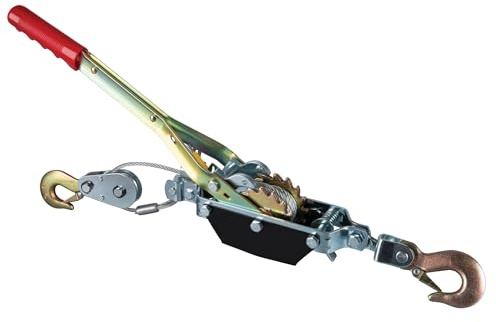 Performance Tool 50-100 Dual Gear Power Puller - 2 Ton Capacity Winch With 6' aircraft cable