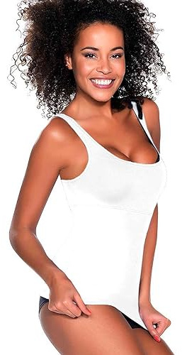 Triumph Damen Trendy Sensation Shaping-Shirt, Träger-Top, S, Weiß