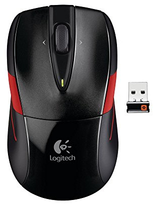 Logitech M525 - Raton inalámbrico ergonómico, Color Negro